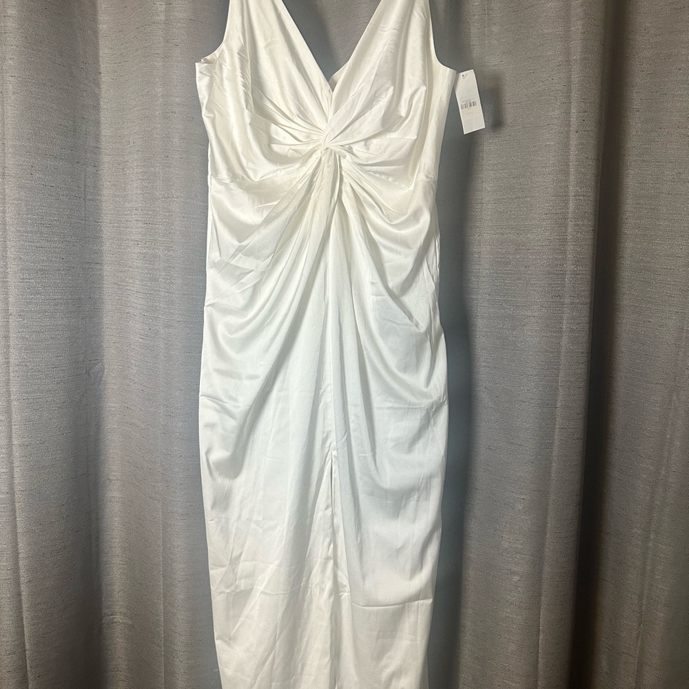 Abercrombie draped twist-front maxi dress - large